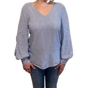 Banana Republic blue & white striped tunic
